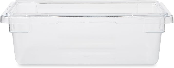 Rubbermaid Commercial Products Polycarbonate Food Storage Box/Tote, 3.5 Gallon, Clear, for Restaurant/Kitchen/Cafeteria (Pack of 6)