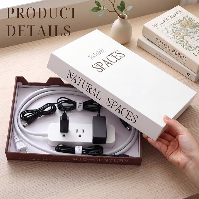 SiliFine Book Shape Cable Management Box Decorative Book Cord Hider Organizer Magnetic Organizer Box for Bedside Table Home Office, 11.8 x 7.8 x 3 Inches(Simple Brown)