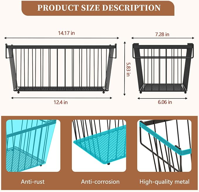 Enhanced Leak-Proof Bottom - Freezer Organizer Bins ，8 Pack Stackable Deep Freezer Organizer Bins for 7 Cu.FT Small Chest Freezer，organization and storage，pantry organizers (Black 8 Pack)