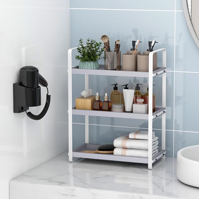 HNRLOY Bathroom Counter Organizer, Bathroom Counter Shelf, Makeup Organizer | Bathroom Countertop Organizer, Bathroom Sink Organizer, Perfume Organizer, Vanity Shelf, Bathroom Organization and Storage