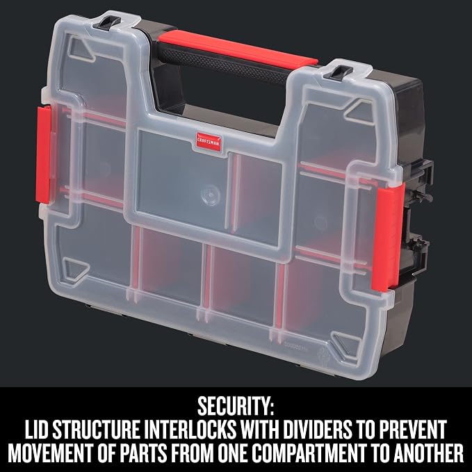 CRAFTSMAN Small Storage Organizer, 10 Compartment, Plastic (CMST14021) (Pack of 2)