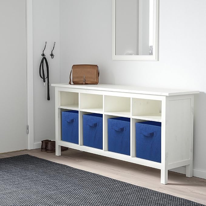 PowerKing Collapsible Storage Cubes, Farbic Storage Bins, Dark Blue, 6Pack | Sturdy, Lightweight, Easy Pull Handle, Closet & Shelf Organizer, Clothes and Toys Storage, 10.5'' x 11'' x 10.5''