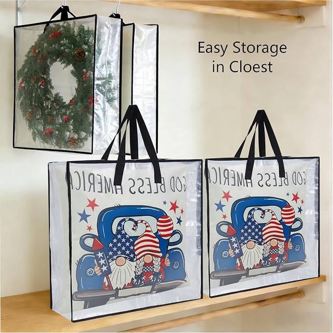 4-Pack Clear Heavy Duty Moving Bags and Storage Bags, 25 Gallon Large Moving Boxes Alternative for Wreath Storage Container, Under Bed Storage, Stadium Events, and College Moving Supplies
