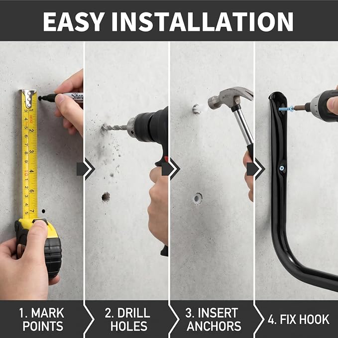 Ladder Storage Hook, Garage and Garden Storage Utility Hook, Heavy Duty Jumbo Arm Hanger