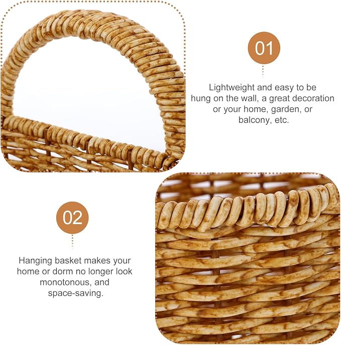 Alipis woven storage basket rattan collection basket decorative home use