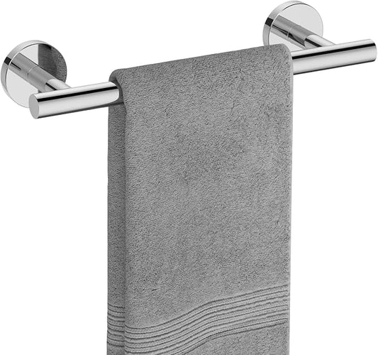 USHOWER Polished Chrome Hand Towel Bar, 9-Inch Towel Racks for Bathroom | Thicken SUS304 Stainless Steel Towel Rod, Towel Holder Wall-Mounted, Modern Home Decor (Total Length 11-Inch)