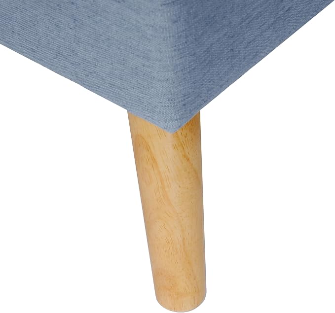 HomePop 48" Modern Tufted Storage Bench - Dusty Blue Woven