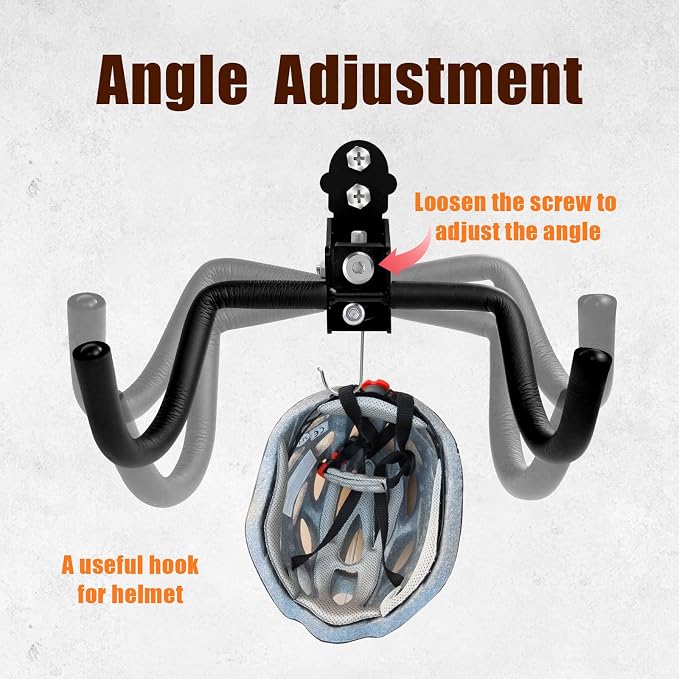 Bike Wall Mount Hanger, Garage Bike Rack for Indoor Bicycle Storage in Garage Home, Horizontal Bike Holder for Road Bikes, Mountain Bikes, Hybrid Bikes