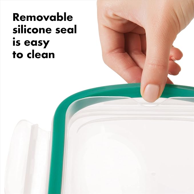 OXO Glass Food Storage Container, 4 Cup, Round | Smart Seal | Leakproof | Airtight | Pack of 2