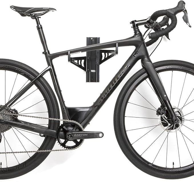 Feedback Sports Velo Wall Rack Bike Hangar Mount Storage, Adjustable Arms | Great for garage, apartment or shed storage; soft rubber contact points protect frames and supports bikes up to 70 lb