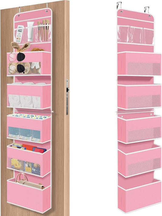 1Pack Over The Door Organizer Large Capacity Hanging Storage Room Organizer | 40 lb Capacity, Ultra-Sturdy, Detachable, Mesh Design with Clear Window, Space-Saving Organizer for Pantry, Nursery & Closet