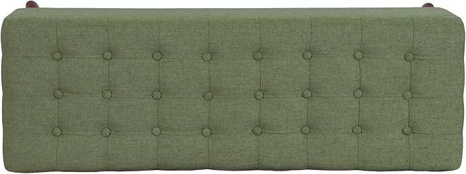 HomePop 48" Modern Tufted Storage Bench - Moss Green