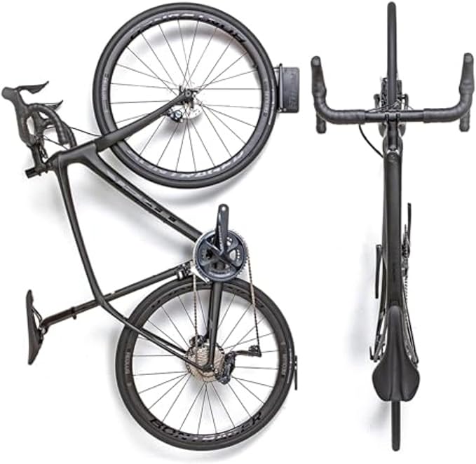 Feedback Sports Velo Hinge 2.0 Pivoting Swivel Bike Wall Mount, 2 Pack | Two wall mounts organize multiple bikes vertically; pivoting design saves floor space in garages and apartments
