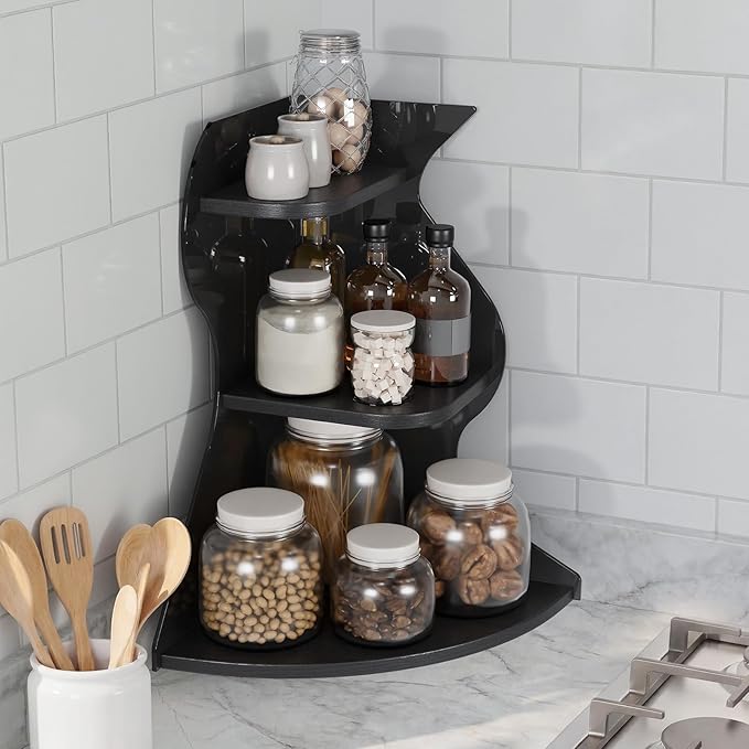 Bathroom Counter Organizer,Bathroom Counter Shelf,Perfume Organizer | 3 Tier Corner Bathroom Counter Organizer, Bathroom Sink Organizer, Makeup Organizer, Vanity Organizer Countertop,Corner Shelf