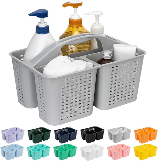 Tiawudi Portable Shower Caddy, Caddy Organizer with Handle, Plastic Shower Basket Hold Soap, Shampoo, Hair Supplies and Beauty Products, Cleaning Supplies Organizer for Home, Dorm, Shelf and Cabinet