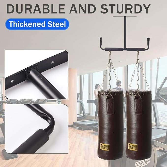 Overhead Garage Storage Hooks, Heavy Duty Utility Hooks Rack Ceiling Mounted for Hanging Bike, Ladder, Lumber, Tools, Hose Pipe Other Bulky Items(2 Pack)