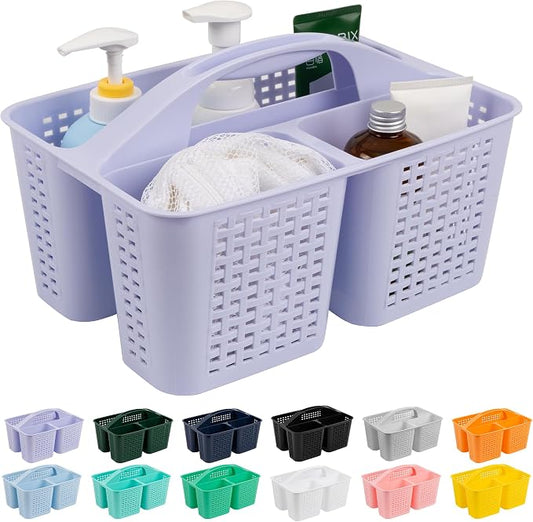 Tiawudi Portable Shower Caddy, Caddy Organizer with Handle, Plastic Shower Basket Hold Soap, Shampoo, Hair Supplies and Beauty Products, Cleaning Supplies Organizer for Home, Dorm, Shelf and Cabinet