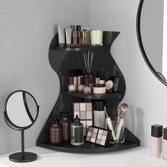 Bathroom Counter Organizer,Bathroom Counter Shelf,Perfume Organizer | 3 Tier Corner Bathroom Counter Organizer, Bathroom Sink Organizer, Makeup Organizer, Vanity Organizer Countertop,Corner Shelf