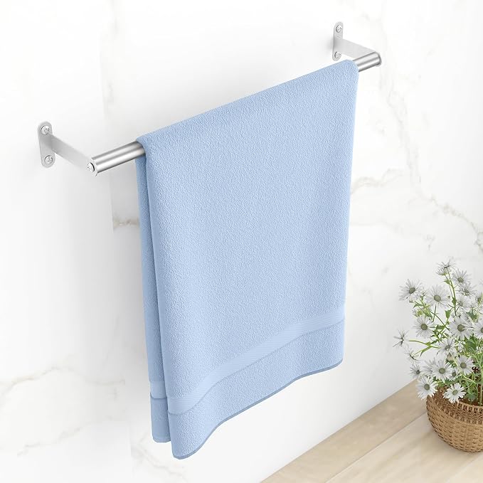MKO Towel Bar for Bathroom Wall, 16 Inch Towel Rod Rack, Brushed Nickel | Heavy Duty Stainless Steel, Towel Racks for Bathroom, Wall Mounted, Hand Towel Holder