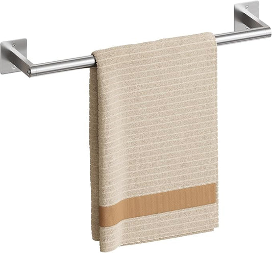 Brushed Nickel Towel Bar, 18 Inch Towel Racks for Bathroom | Heavy Duty Stainless Steel Towel Holder Wall Mounted, Easy Installation (Total Length 20 Inch)