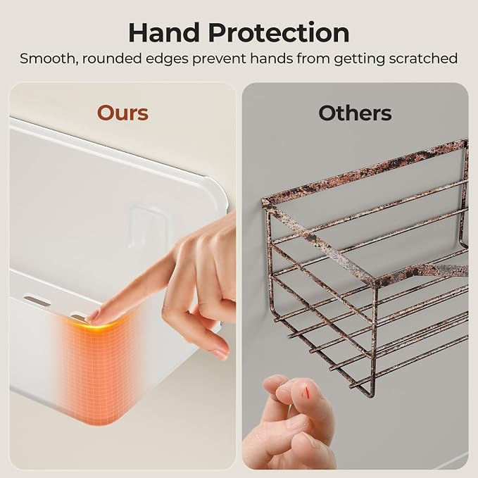 Orimade Shower Caddy 4-Pack, No-Drill Adhesive Shelves for Bathroom, Rustproof ABS Storage Organizer Set, Clear