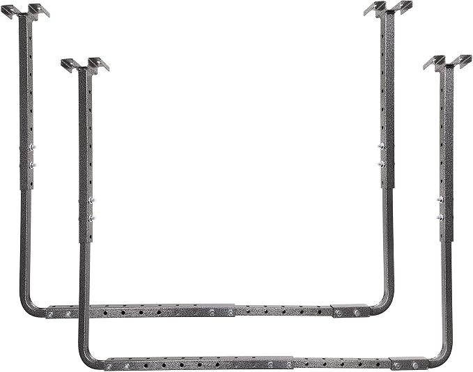 HyLoft Adjustable Garage Ceiling Mount Storage Rack Kit, Ceiling Shelving Mounts, 34 in. x 26 in., 80844-10, Hammertone