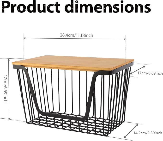 1 Pack Fruit Basket for Kitchen Counter, Stackable Pantry Organizers Storage, Large Wire Storage Basket Suitable for Storing Fruits, Onions, Potatoesand Vegetables
