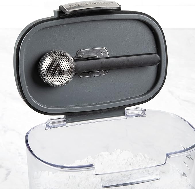 Progressive International ProKeeper+ Clear Plastic Airtight Food Baker's Kitchen Storage Organization Container Canister Set with Magnetic Accessories, 2- Piece Set (Powdered & Brown Sugar 1.4-Quart)