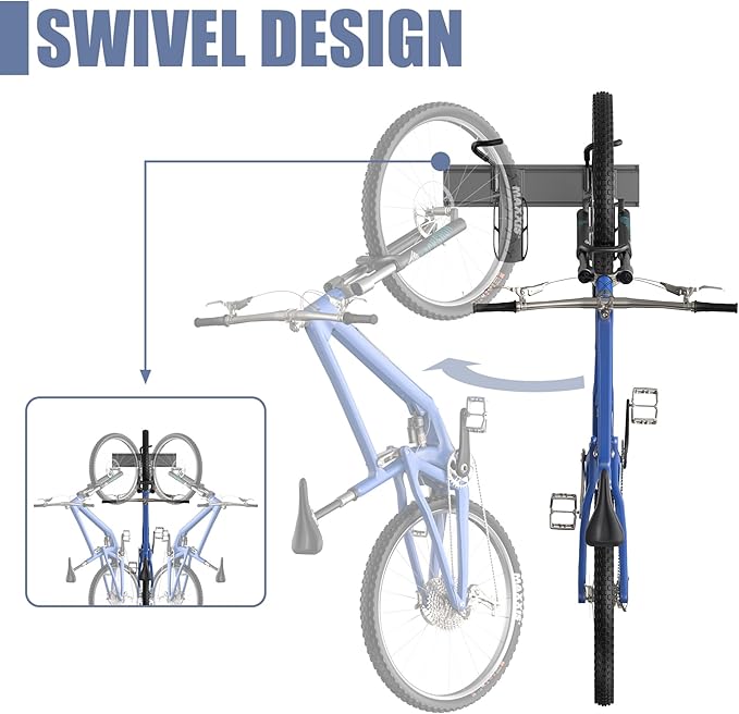 WALMANN Wall Mounted Swivel Bike Rack