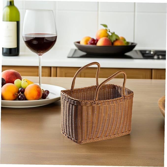Hemobllo 1pc Decorative Woven Basket for Storage and Flower Arrangement Elegant Rattan Design Multi-functional Indoor Use for Home and Wedding Decor