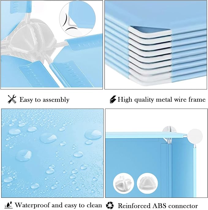 AWTATOS 6 Cube Closet Organizer Storage Shelves,Blue | Portable Closet Clothes Organizers Storage Shelf DIY Stackable Cubby Shelving for Closet Bedroom Living Room Office