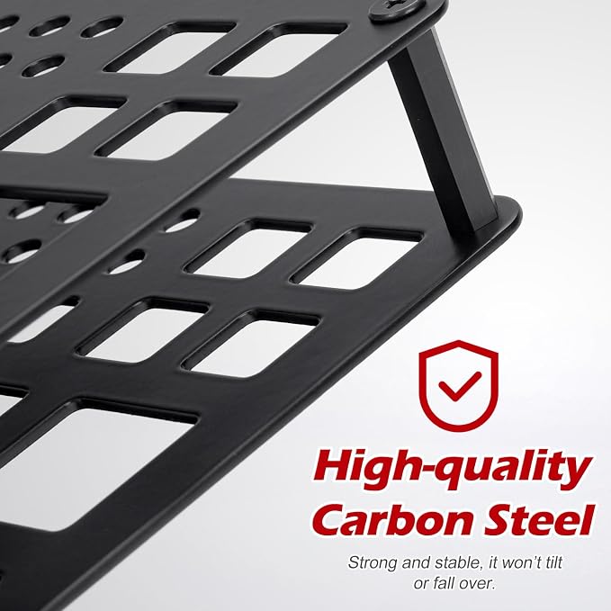 Screwdriver Organizer Holder Rack: Height Adjustable (Black) | Angle Adjustable Screwdriver Storage for Desktop - Carbon Steel Tool Shelf for rc Repair, Plier