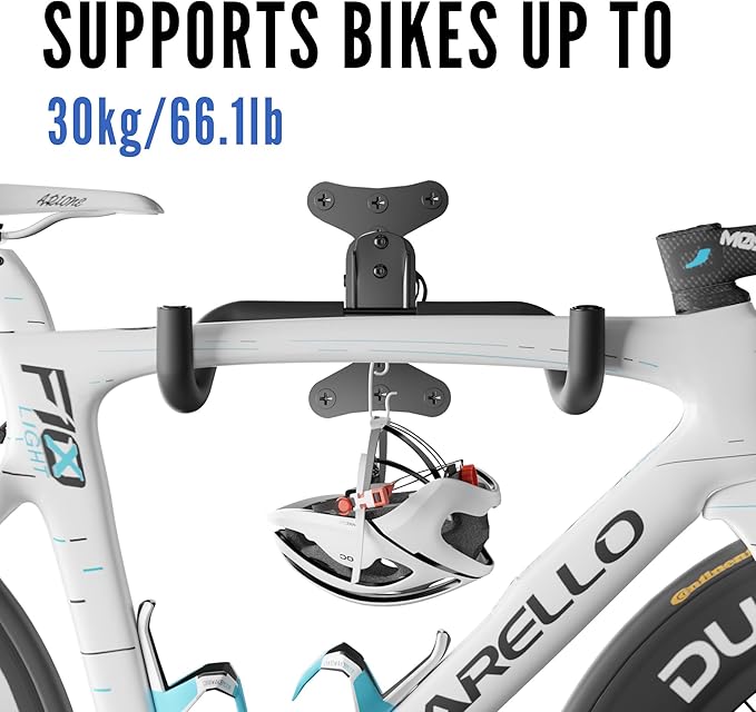 Bicycle Wall Mount Bike Rack Garage Wall Mount Bike Hooks Garage | Bike Storage Rack for Indoor Home Horizontal Bicycle Wall Hanger Heavy Duty Metal Bike Holder for Road Mountain