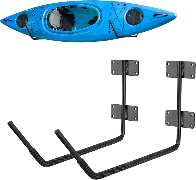 RedCall Kayak Storage Rack,Heavy Duty Kayak Wall Mount Hooks for Garage Utility Storage Hangers, 100LB Garage Hooks for Canoes, Snowboard, Surfboard, Skiis, Paddle Boards, Ladders, Bikes