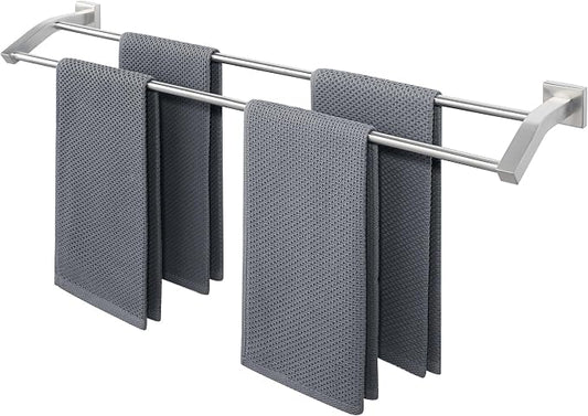 Alise Double Towel Bar, 32" Towel Rack for Bathroom Wall, Brushed Nickel | SUS304 Stainless Steel Bathroom Towel Holder, Quick Drying Towel Hanger Towel Rod, Useable Length 30.8"