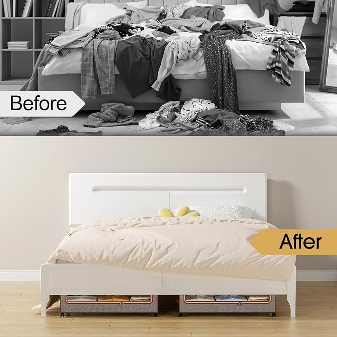 Yecaye Under Bed Storage with Wheels, 2 Pack Under the Bed Storage Containers with Lids & Label, XXL 60 L Rolling Underbed Storage Drawers for Clothes, Blankets, Shoes