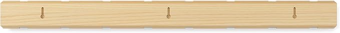 Umbra Flip Coat Rack, Wall Mount 8-Hook, Space Saving, Natural/Nickel | Real wood and steel build, retractable hooks fold flat, holds coats bags and scarves, easy install