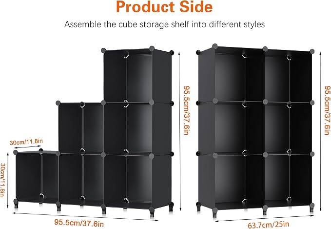 Stackble Cube Storage Organizer Modular Closet Organizers and Storage | 6 Cube Clothes Storage,Portable Bathroom Closet organizers and storage,Cubby storage shelf for Book/Bedroom,Livingroom