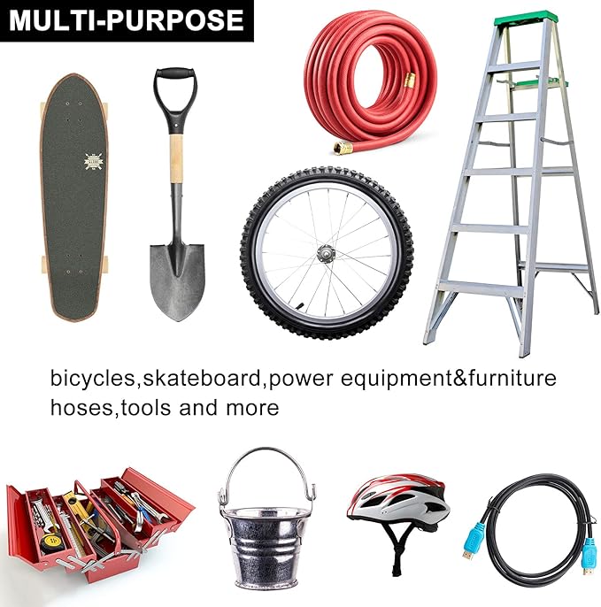 12PCS Heavy Duty Bike Storage Hooks Bicycle Wall Mounted Hooks Large Screw Hooks for Wall,Ceiling