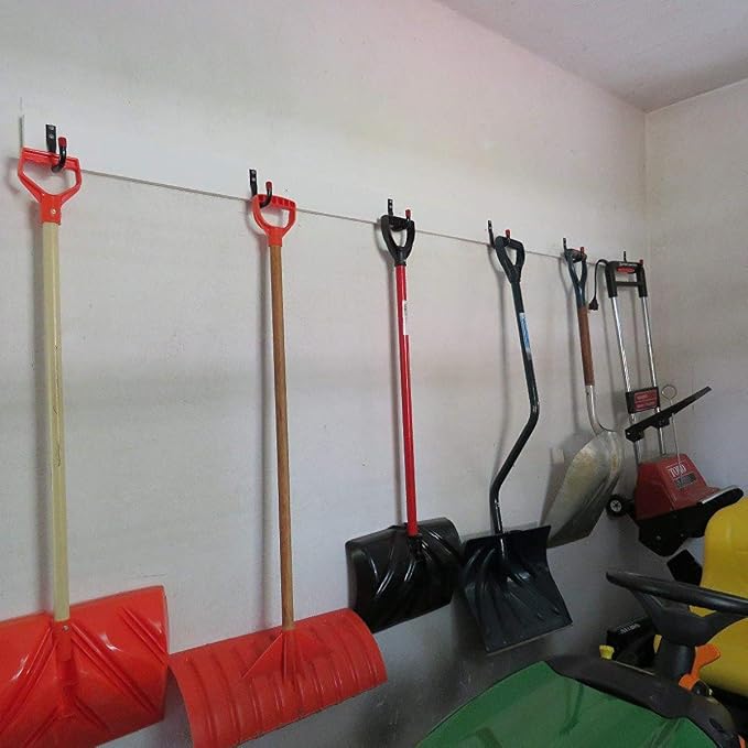 Garage Storage J Utility Hook, 8 Pack Heavy Duty Wall Mounted Hanging Hooks Organize Garden Tools, Gym Bags, Stroller, Toy,Power Tool