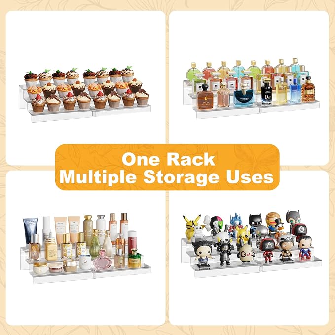 Expandable Clear Acrylic Can Organizer for Pantry, 3-Tier, Holds 24 Cans | Adjustable Can Storage Holder, Soda Can Dispenser Shelf, Canned Goods Display for Cabinets & Countertops (Patent Pending)