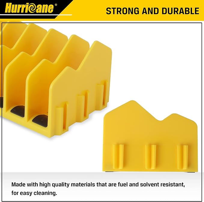 HURRICANE Plier Organizer Rack, 10-Slot Pliers Cutters Rack with Non-Slip Rubber Base, Tool Drawer Toolbox Organizer and Storage, Extendable Design, Fit 3” H, 1 Pack, Yellow