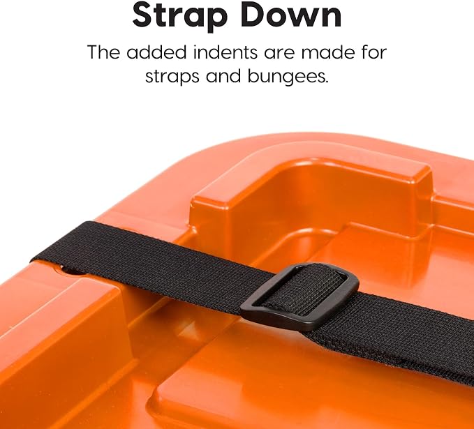 IRIS USA 3-Pack 27 Gal Heavy Duty Storage Tote Bins with Lids, Orange | Large-capacity design stores seasonal gear, moving supplies and equipment, Stackable shape supports efficient organization