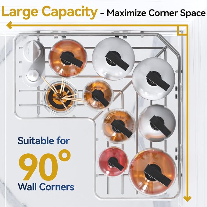 YASONIC Corner Shower Caddy Adhesive, 100% Rustproof Shower Organizer, No Drill Shower Shelf for Inside Shower, Wall-Mounted Shower Storage for Homes (2 Pack, Silver)