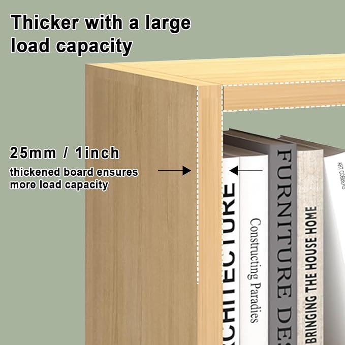 9 Cube Storage Organizer Shelf, Oak Color, 11 Inch | 2026 Wooden Thick Frame, Anti-Tipping Kits, Reversible Open Back Bookcase, Horizontal and Vertical Dual-use