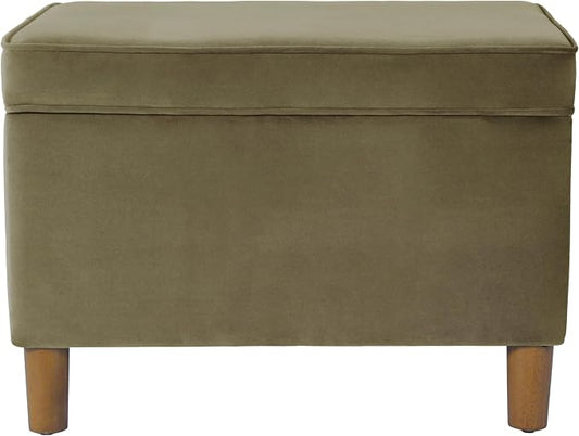 Spatial Order 24" Dinah Collection Storage Ottoman - Light Sage Green Velvet