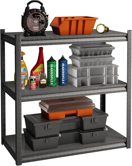 32" W Garage Shelving,900LBS Loads Adjustable Garage Storage Shelves, 3-Tier Metal Storage Racks and Shelving Units, Utility Rack Shelves (16" D x 32" W x 32" H)