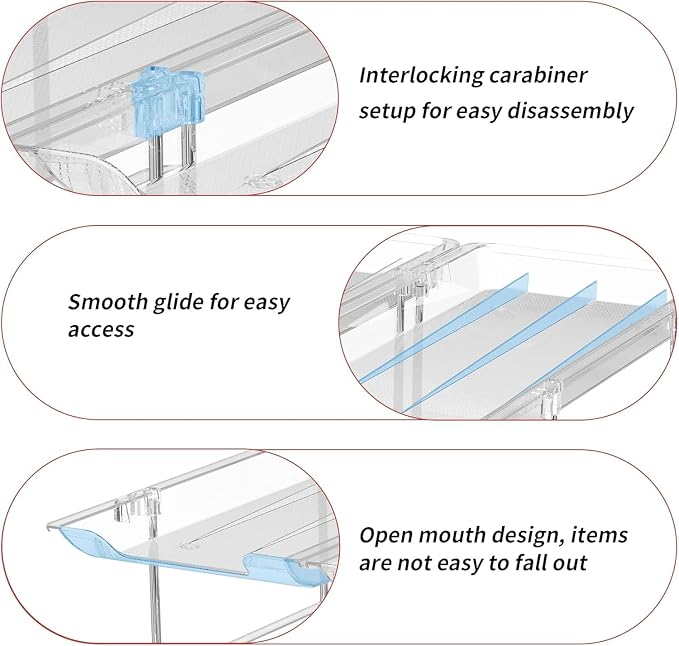 Attelite Can Organizer for Pantry, 3 Sets 4 Tiers Can Storage Organizer Pantry,Soda Can Organizer for Fridge 48 Cans Rack Automatic Rolling Stackable Canned Food Organizer,Clear