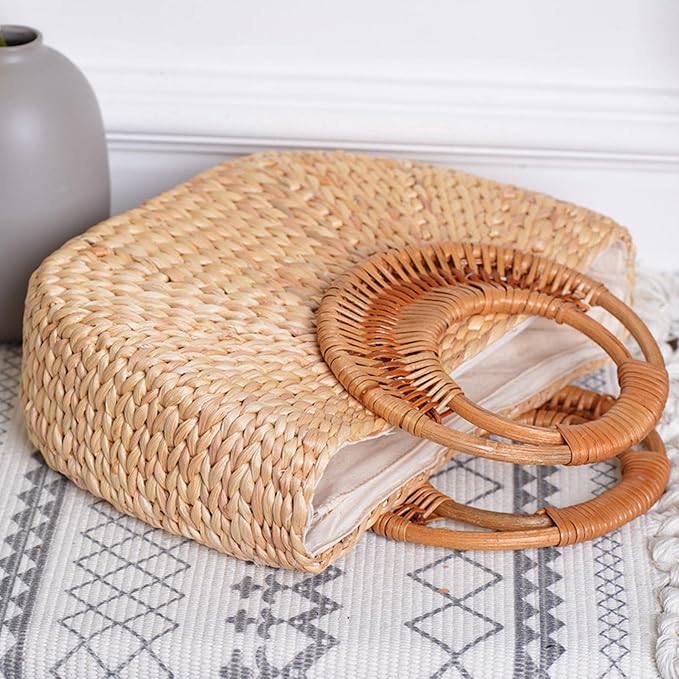 Rustic Handmade Rattan Storage Basket Wedding Flower Wicker Plant Holder S, Brown1, S