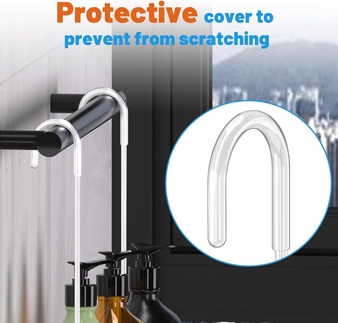 YUOROS Hanging Shower Caddy Shower Rack (White) | 304 Stainless Steel Bathroom Shower Organizer Caddies Shampoo Bracket